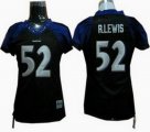 women nfl baltimore ravens #52 r.lewis field flirt fashion black