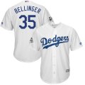 Los Angeles Dodgers #35 Cody Bellinger White 2017 World Series Bound Cool Base Player Jersey