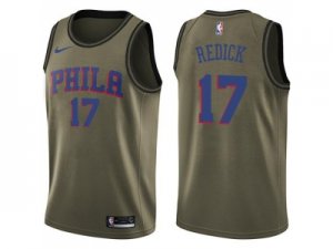 Men Nike Philadelphia 76ers #17 JJ Redick Green Salute to Service NBA Swingman Jersey