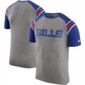 Buffalo Bills Enzyme Shoulder Stripe Raglan T-Shirt Heathered Gray