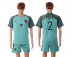 Portugal #2 B.Alves Away Soccer Country Jersey