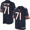 Mens Nike Chicago Bears #71 Josh Sitton Limited Navy Blue Team Color NFL Jersey