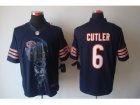 nike NFL Chicago Bears #6 Jay Cutler Blue Jerseys(Helmet Tri-Blend Limited)