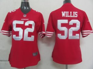 Women Nike nfl San Francisco 49ers #52 Willis Authentic red Jersey