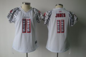 women nfl atlanta falcons #11 jones field flirt fashion white[zebra]