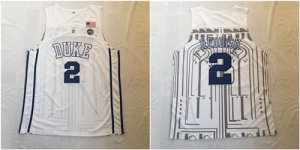 Duke Blue Devils #2 Cam Reddish White Nike College Basketball Jersey