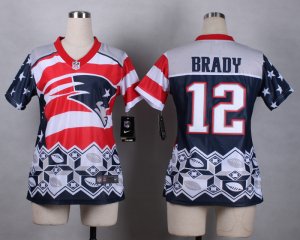 Women Nike New England Patriots #12 Brady Jerseys(Style Noble Fashion)