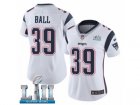 Women Nike New England Patriots #39 Montee Ball White Vapor Untouchable Limited Player Super Bowl LII NFL Jersey