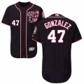 Mens Majestic Washington Nationals #47 Gio Gonzalez Navy Blue Flexbase Authentic Collection MLB Jersey