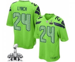 2015 Super Bowl XLIX nike youth nfl jerseys seattle seahawks #24 marshawn lynch green[nike]