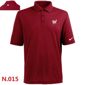 Nike Milwaukee Brewers 2014 Players Performance Polo -Red