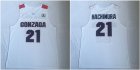 Gonzaga Bulldogs #21 Rui Hachimura White College Basketball Jersey