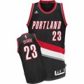 Mens Adidas Portland Trail Blazers #23 Allen Crabbe Swingman Black Road NBA Jersey