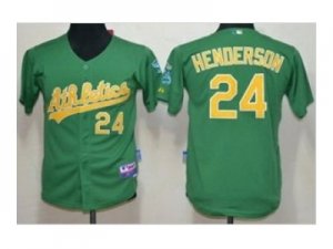 Youth mlb jerseys oakland athletics #24 henderson green