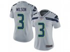 Women Nike Seattle Seahawks #3 Russell Wilson Vapor Untouchable Limited Grey Alternate NFL Jersey