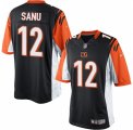 Men's Nike Cincinnati Bengals #12 Mohamed Sanu Limited Black Team Color NFL Jersey