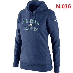 Women NEW Philadelphia Eagles Heart & Soul Pullover Hoodie Blue