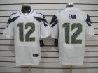 Nike Seattle Seahawks #12 Fan White Elite Jerseys