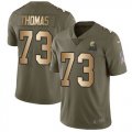 Nike Browns #73 Joe Thomas Olive Gold Salute To Service Limited Jersey