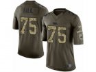 Mens Nike Carolina Panthers #75 Matt Kalil Limited Green Salute to Service NFL Jersey