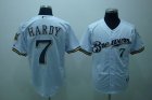 mlb milwaukee brewers #7 hardy white