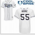 mlb Tampa Bay Rays #55 Moore White(cool base)