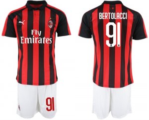 2018-19 AC Milan 91 BERTOLACCI Home Soccer Jersey