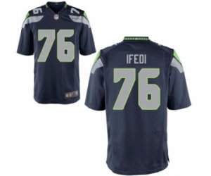 Men\'s Nike Seattle Seahawks #76 Germain Ifedi Game Blue Team Color NFL Jersey