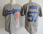 Dodgers #57 Alex Wood Gray Flexbase Jersey