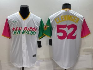 Padres #52 Mike Clevinger White Nike 2022 City Connect Cool Base Jersey