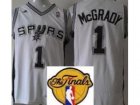 NBA San Antonio Spurs #1 Tracy McGrady white(Revolution 30 Swingman 2013 Finals Patch)