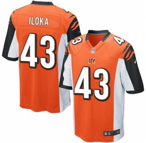 Men\'s Nike Cincinnati Bengals #43 George Iloka Game Orange Alternate NFL Jersey