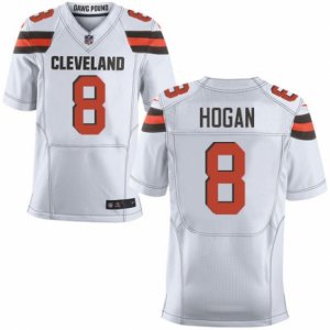 Mens Nike Cleveland Browns #8 Kevin Hogan Elite White NFL Jersey