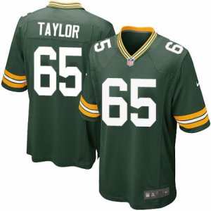 Mens Nike Green Bay Packers #65 Lane Taylor Game Green Team Color NFL Jersey