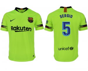 2018-19 Barcelona 5 SERGIO Away Thailand Soccer Jersey