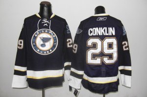 nhl jerseys st. louis blues #29 conklin dk.blue