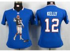 Nike Women Buffalo Bills #12 Kelly Blue Portrait Fashion Game Jersey