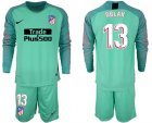 2018-19 Atletico Madrid 13 OBLAK Green Goalkeeper Long Sleeve Soccer Jersey