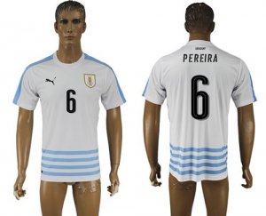 Uruguay #6 Pereira Away Soccer Country Jersey