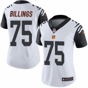 Women\'s Nike Cincinnati Bengals #75 Andrew Billings Limited White Rush NFL Jersey