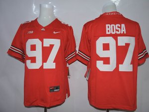 NCAA Ohio State Buckeyes #97 Bosa The collar shirt red jerseys