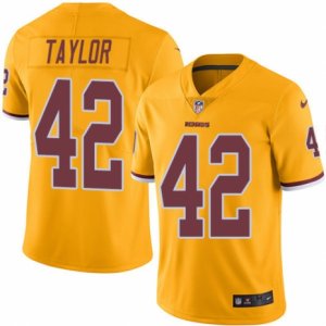 Mens Nike Washington Redskins #42 Charley Taylor Limited Gold Rush NFL Jersey