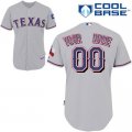 Customized Texas Rangers Jersey Grey Road Cool Base Baseball