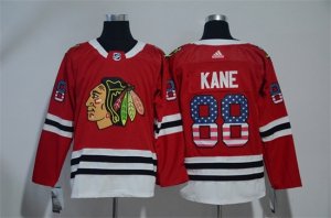 Blackhawks #88 Patrick Kane Red USA Flag Adidas Jersey