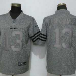 Nike Browns #13 Beckham Jr Gray Gridiron Gray Vapor Untouchable Limited Jersey