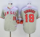 Los Angeles Angels of Anaheim #19 Andrelton Simmons Grey Cool Base Stitched Baseball Jersey