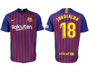 2018-19 Barcelona 18 JORDIALBA Home Thailand Soccer Jersey