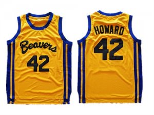 Teen Wolf Beavers #42 Scott Howard Gold Stitched Movie Jersey