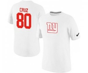 Nike New York Giants Victor Cruz Name & Number T-Shirt White