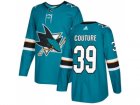 Men Adidas San Jose Sharks #39 Logan Couture Teal Home Authentic Stitched NHL Jersey
